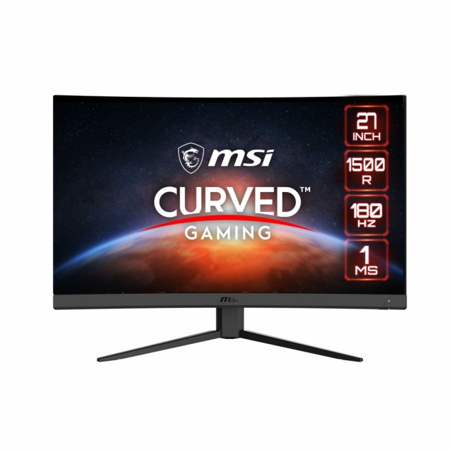 Mon MSI G27C4 E3 27Inch F-HD BLACK 2 X HDMI DP 180Hz 1MS